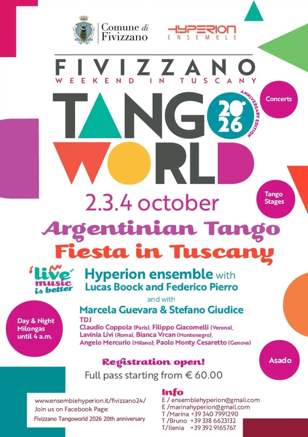 Fivizzano Tango Weekend 20th Anniversary edition