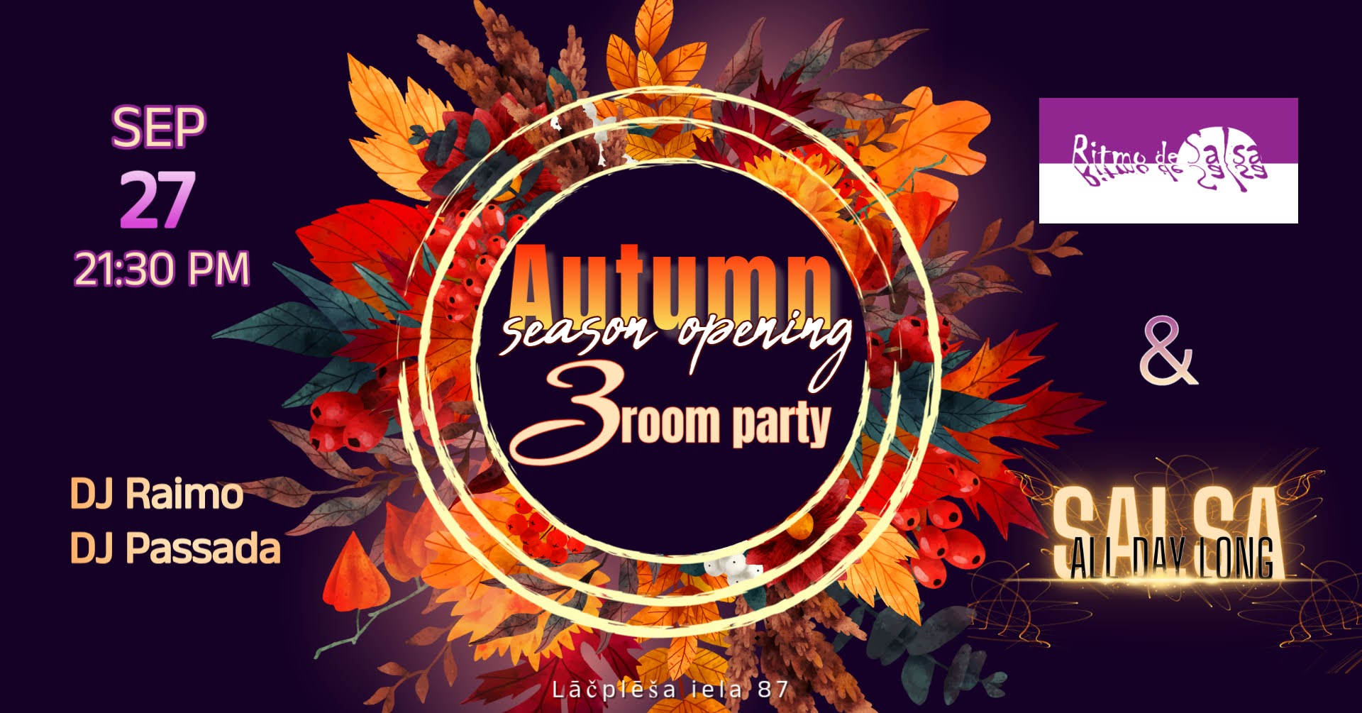 Autumn season opening 3Rooms party 27.9.