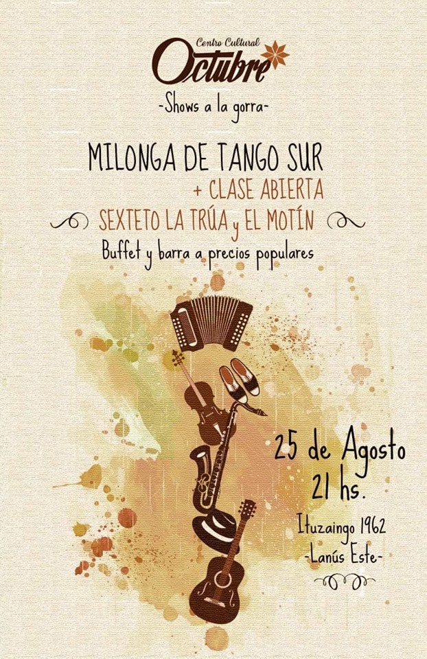 Milonga Tango Sur - Clase de baile + Sexteto la Trua El Motín