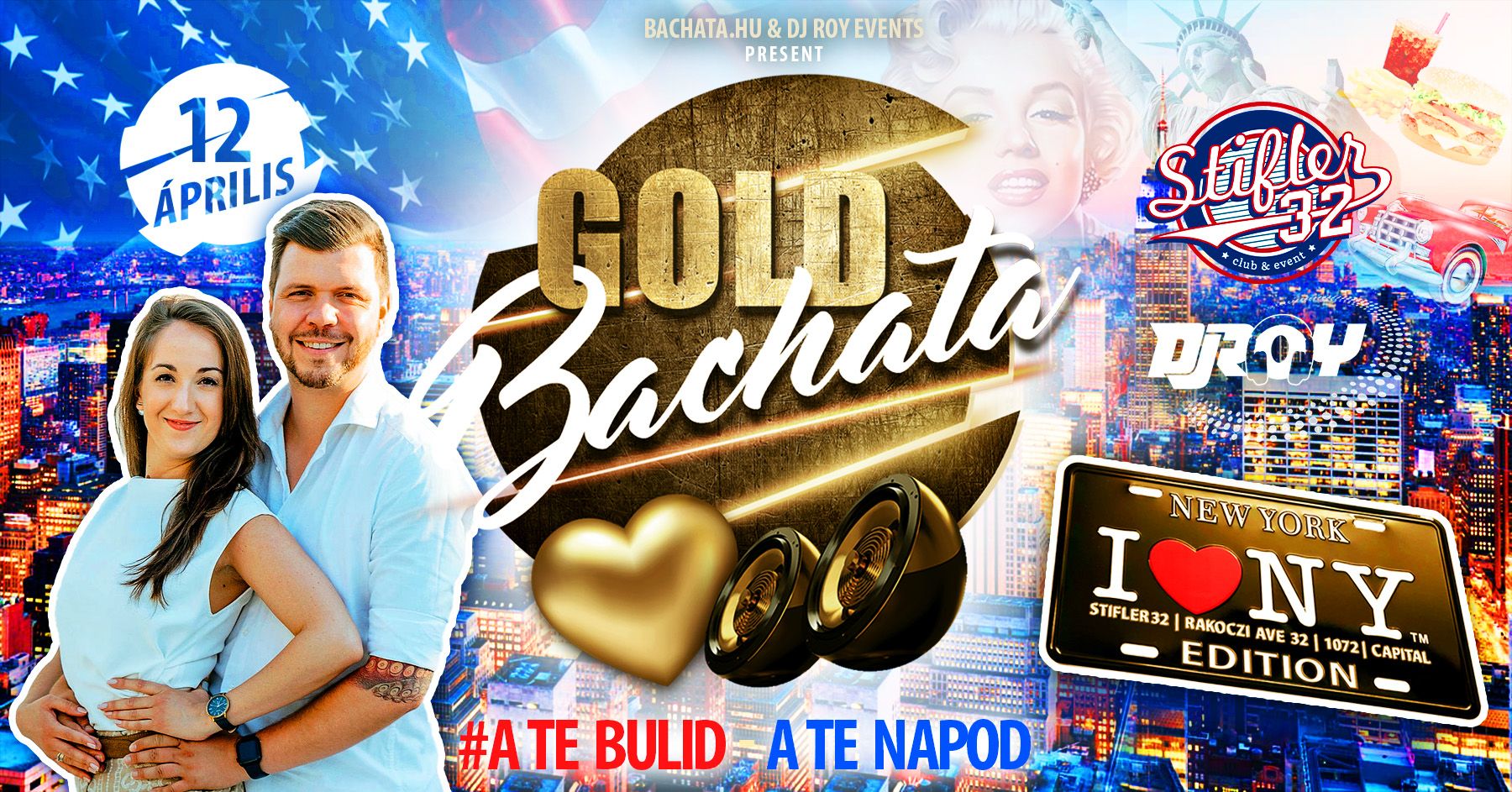 💛 GOLD BACHATA PARTY 𝗦𝗧𝗜𝗙𝗟𝗘𝗥𝟯𝟮 𝗕𝗔𝗥 I❤️NEW YORK EDITION MATTEO&JENNY 🎧 DJ ROY