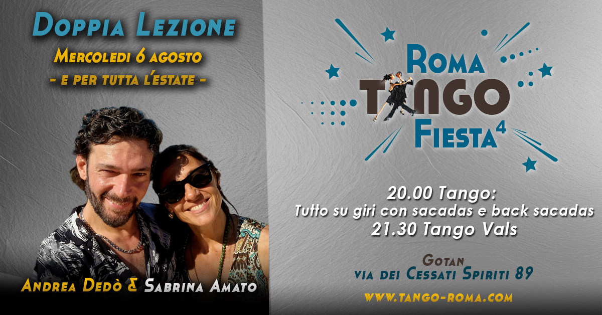 🌟 Doppia Lezione Tematica 🌟 TANGO + VALS 🌟 MERCOLEDI 30 con Andrea Dedò e Sabrina Amato