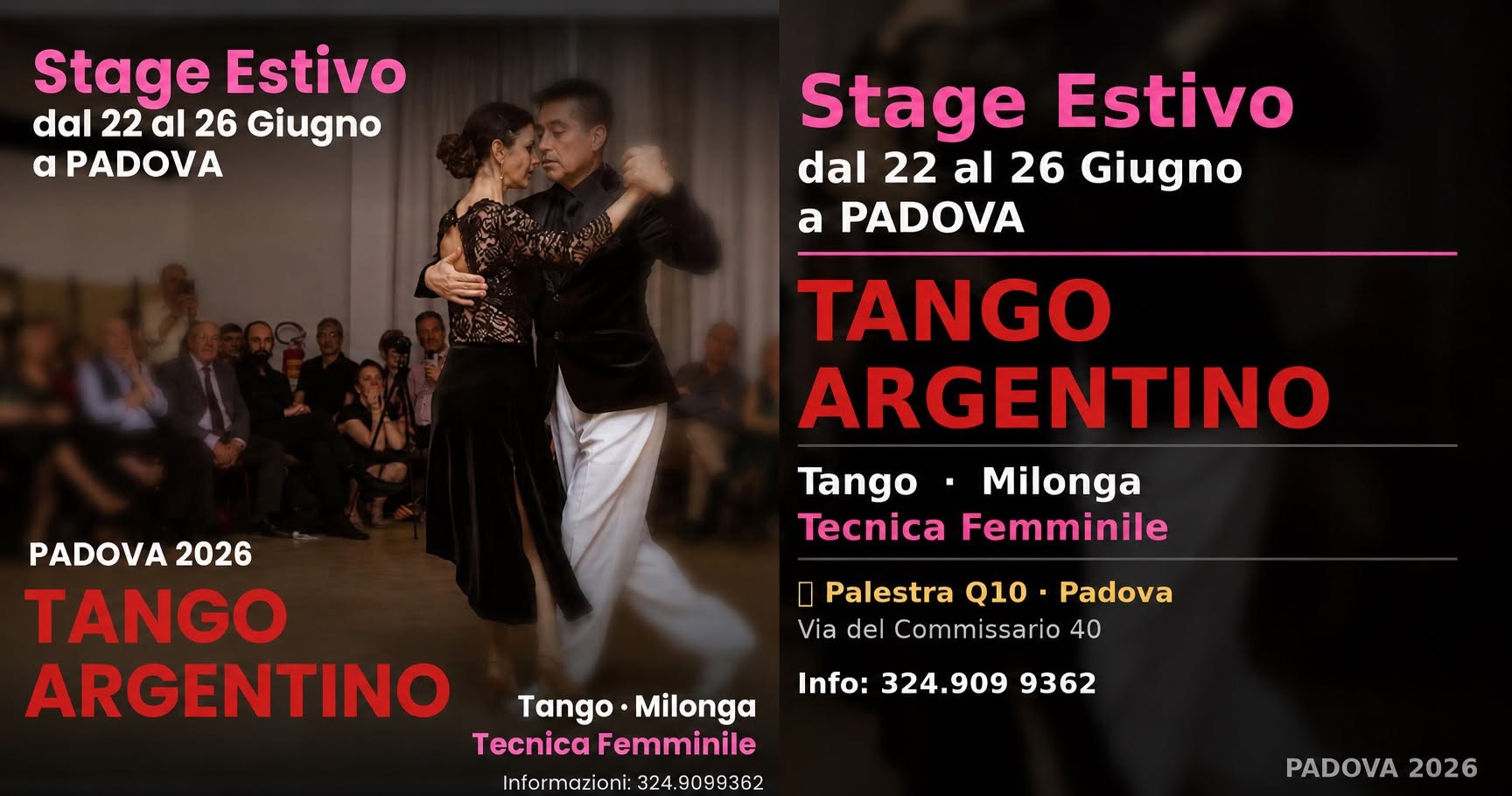 Stage Estivo di Tango, Milonga e Tecnica F.
