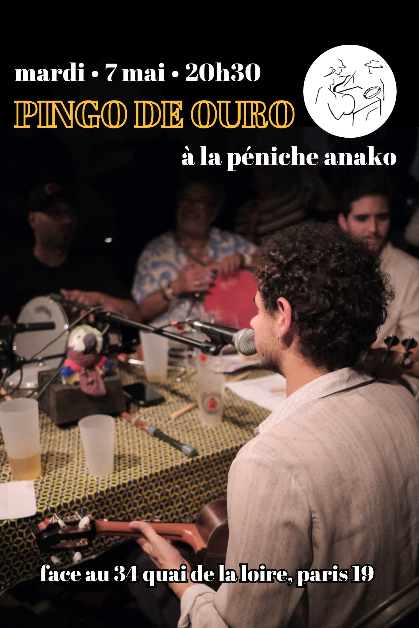 Pingo de Ouro à la Péniche Anako (RODA DE SAMBA)