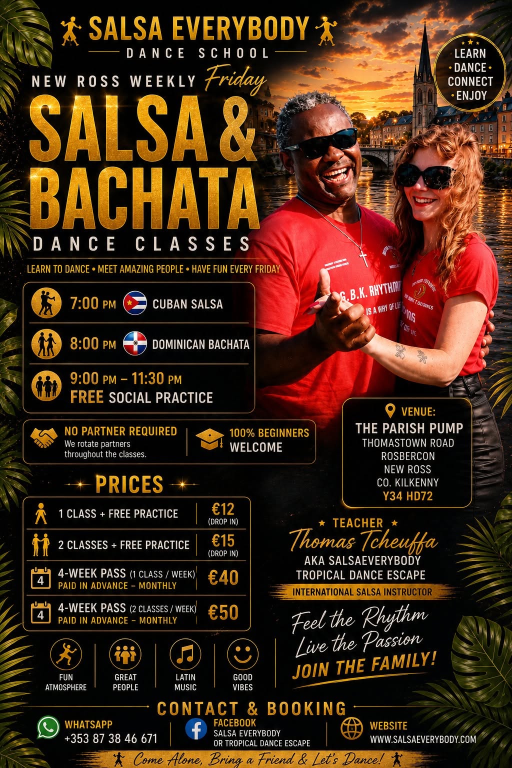 NEW ROSS - #SALSA #BACHATA WEEKLY SOCIAL DANCE #CLASSES ON FRIDAY
