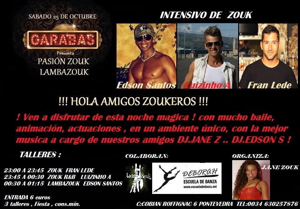 LATIN NIGHTS CARABÁS ¨¨PASIÓN ZOUK-LAMBAZOUK¨¨