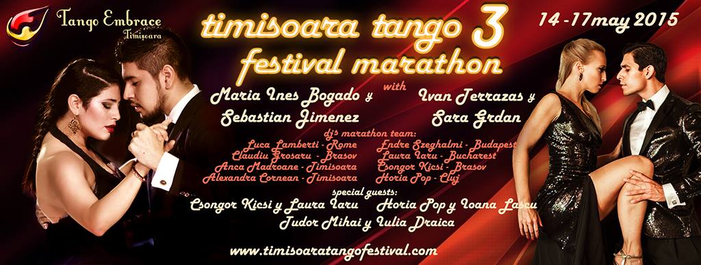 Tango Workshops with Sebastian Jimenez y Maria Ines Bogado, 14-17 may in Timisoara Tango Festival.