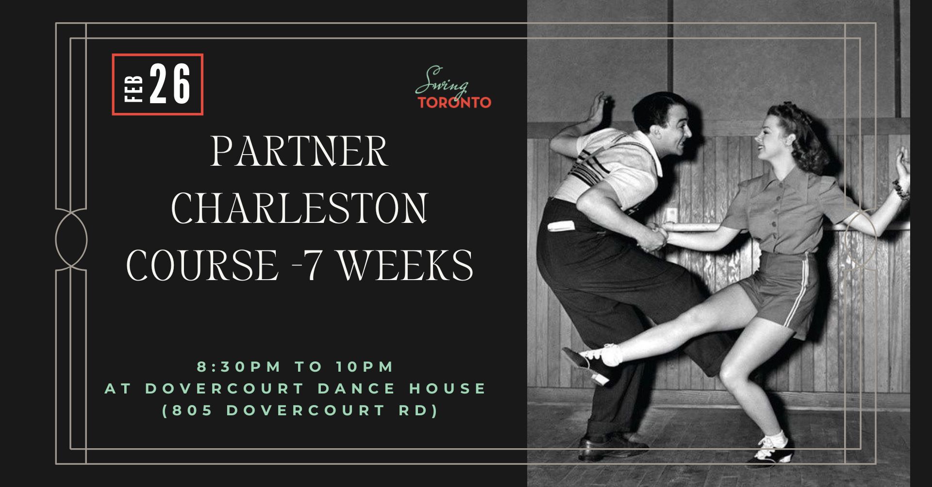 Partner Charleston Course, starts February 26th, seven weeks!