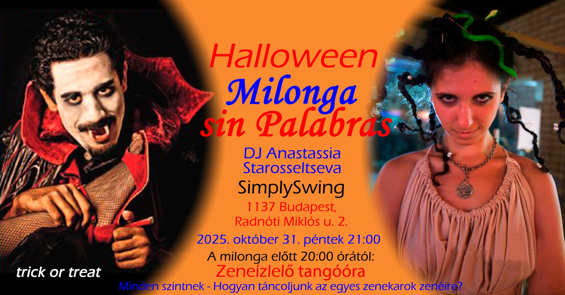 🎃❤️🍷💃🕺 HALLOWEEN MILONGA sin Palabras - DJ Anastassia @ SimplySwing