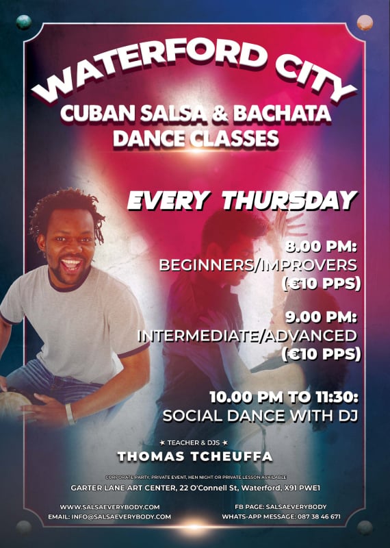 CUBAN SALSA & BACHATA CLASSES IN WATERFORD CITY