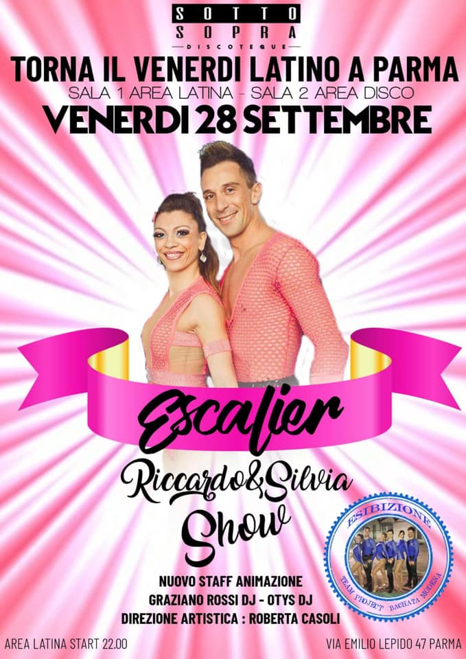 Escalier Latino Venerdi 28 Settembre Grande Inaugurazione