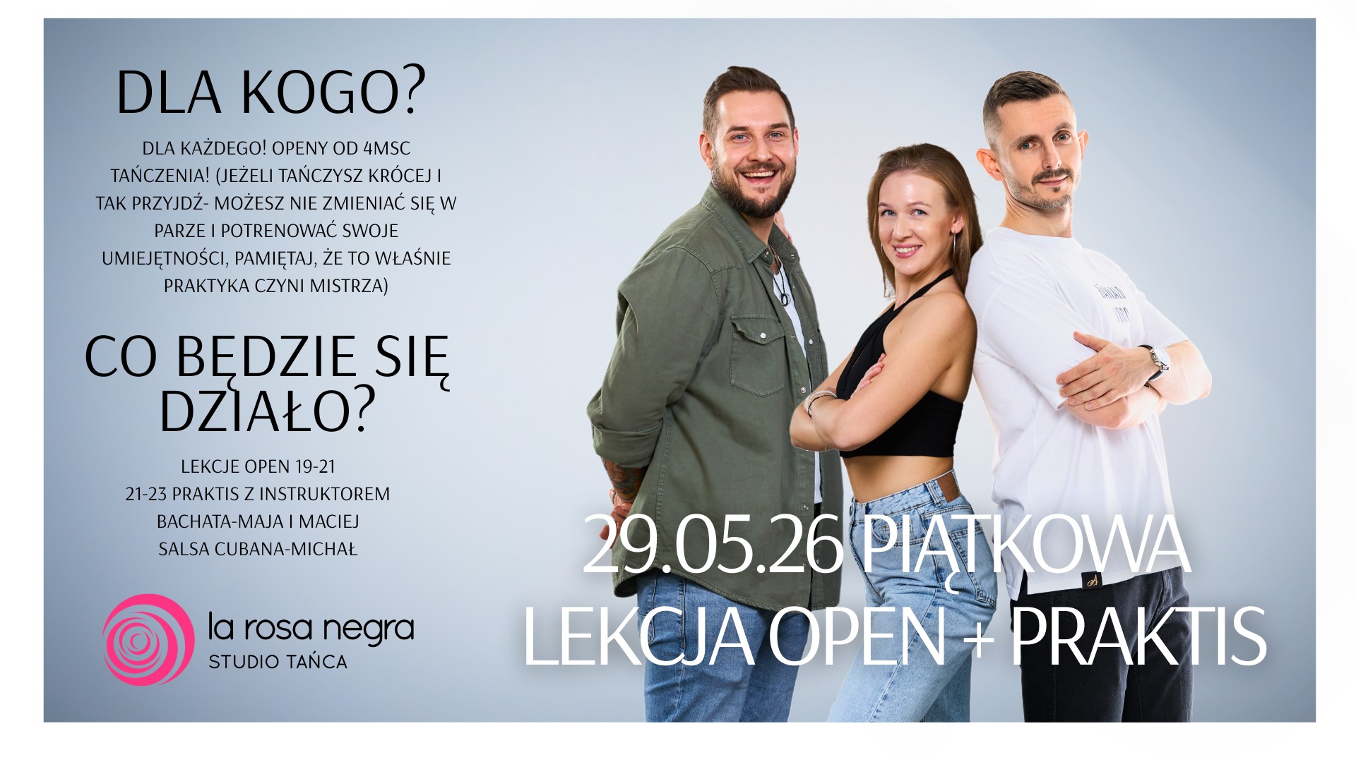 LEKCJE OPEN + PRAKTIS w La Rosa Negra!