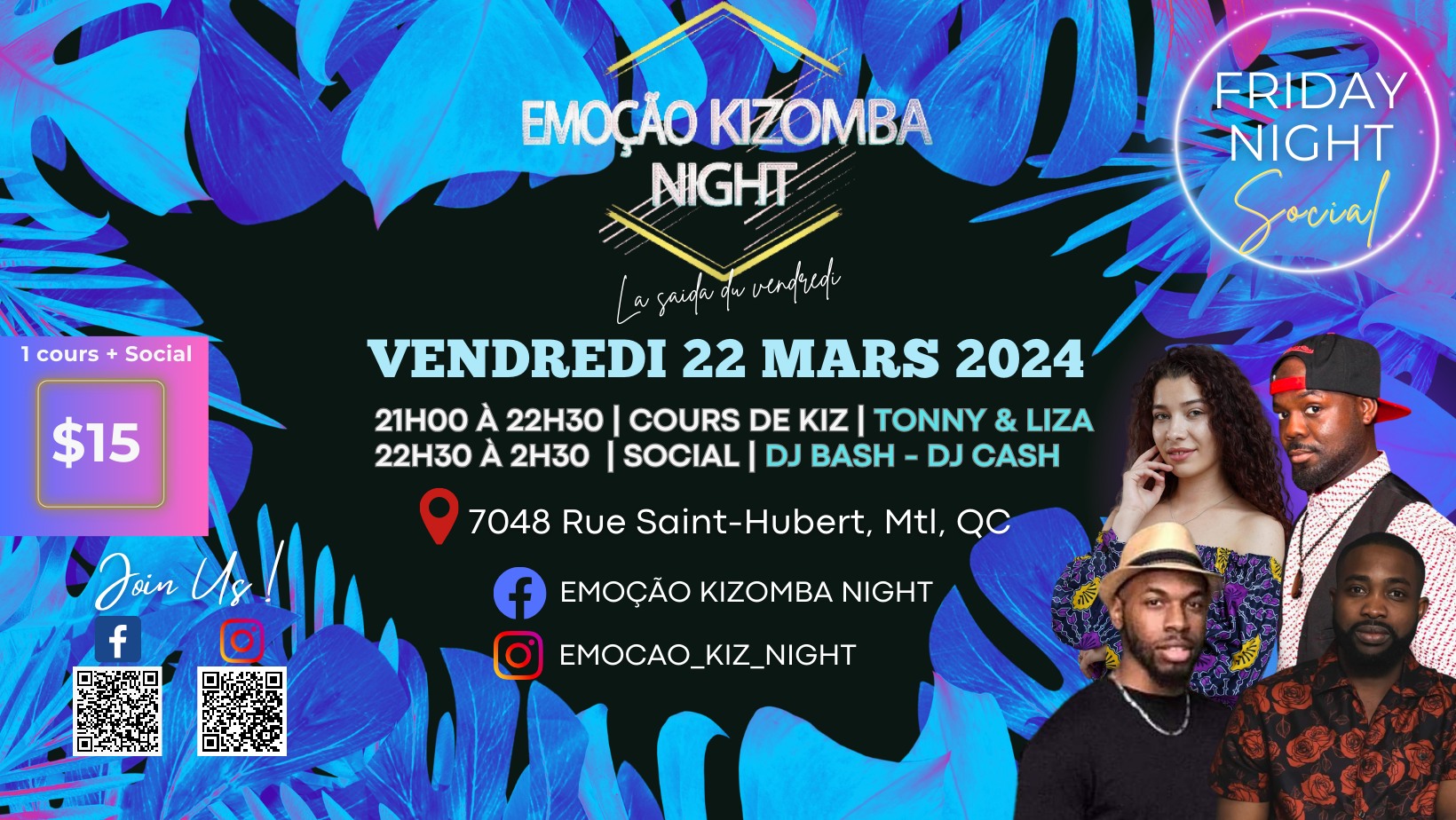 Emoção Kizomba Night, your Friday saida