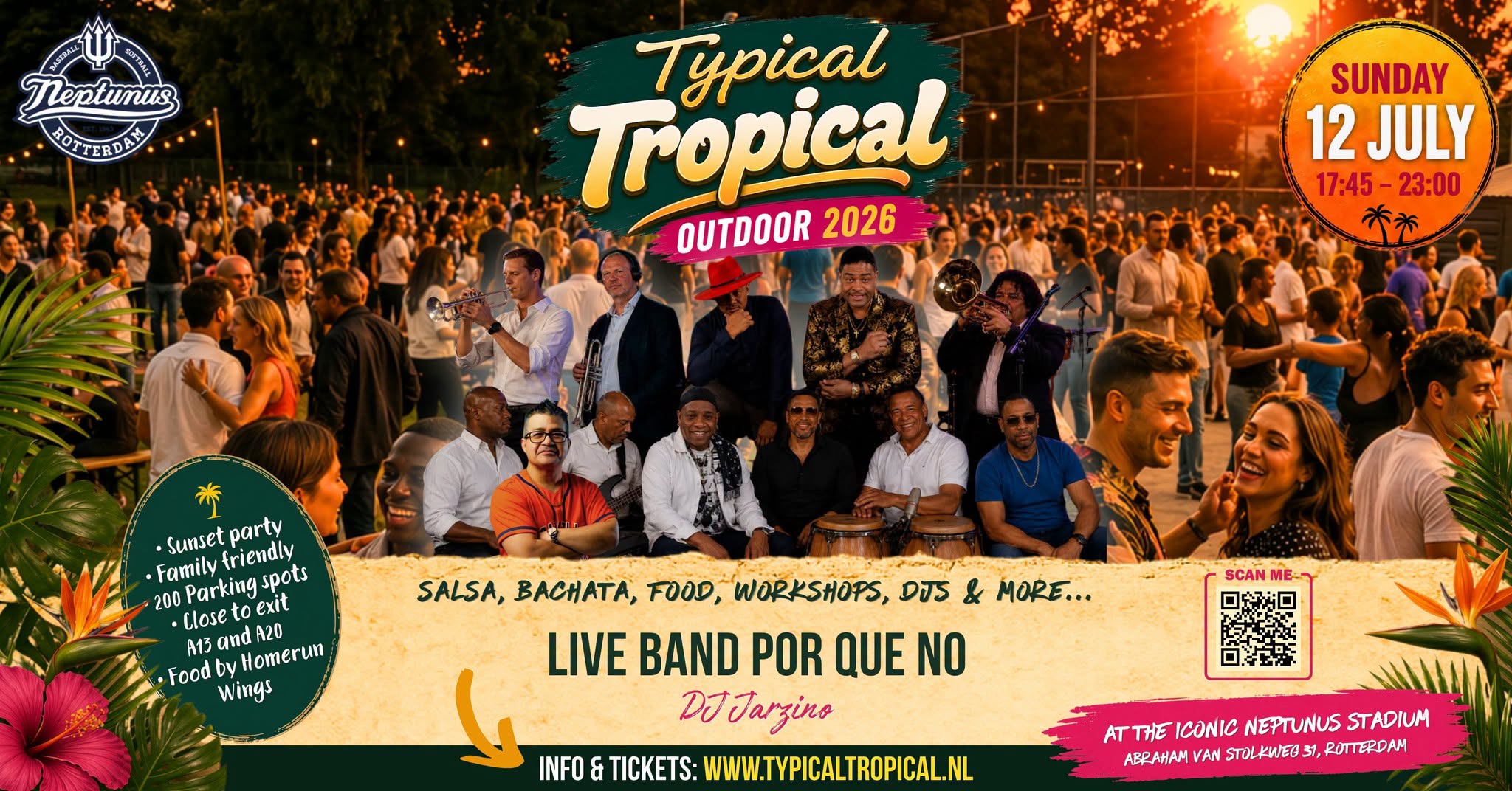 Typical Tropical Outdoor • With live band! • Neptunus stadion • Salsa, Bachata y mas