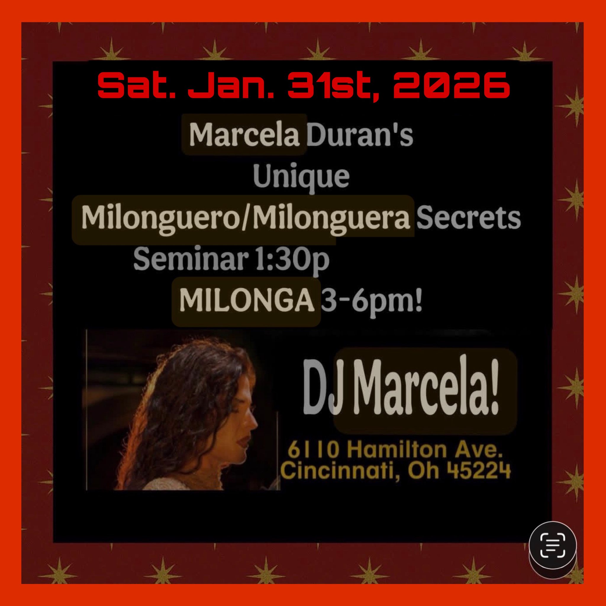 Marcela Duran's Milonguero Secrets next edition & Milonga‼️