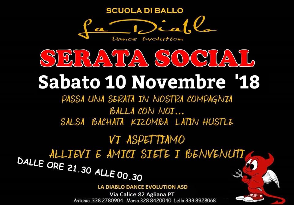 Serata social LDDE 10 11 18