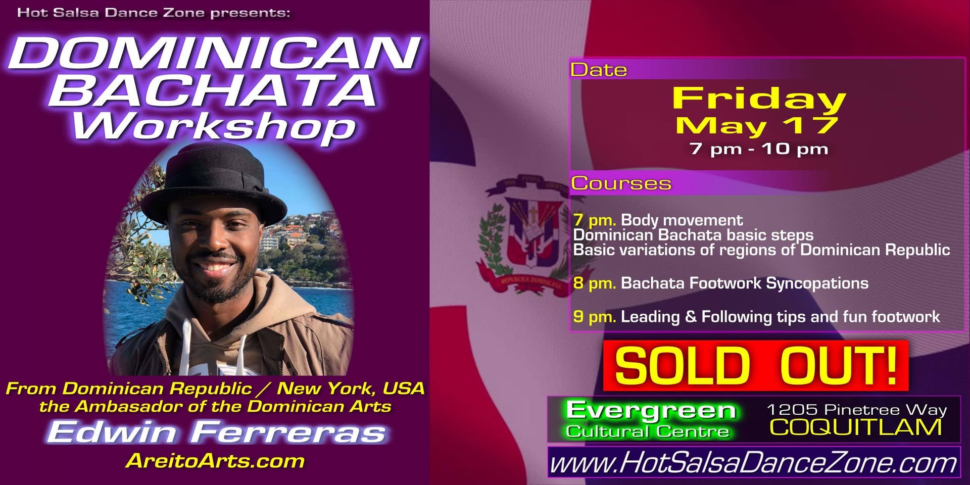 Dominican Bachata Workshop with Edwin Ferreras ★ Evergreen