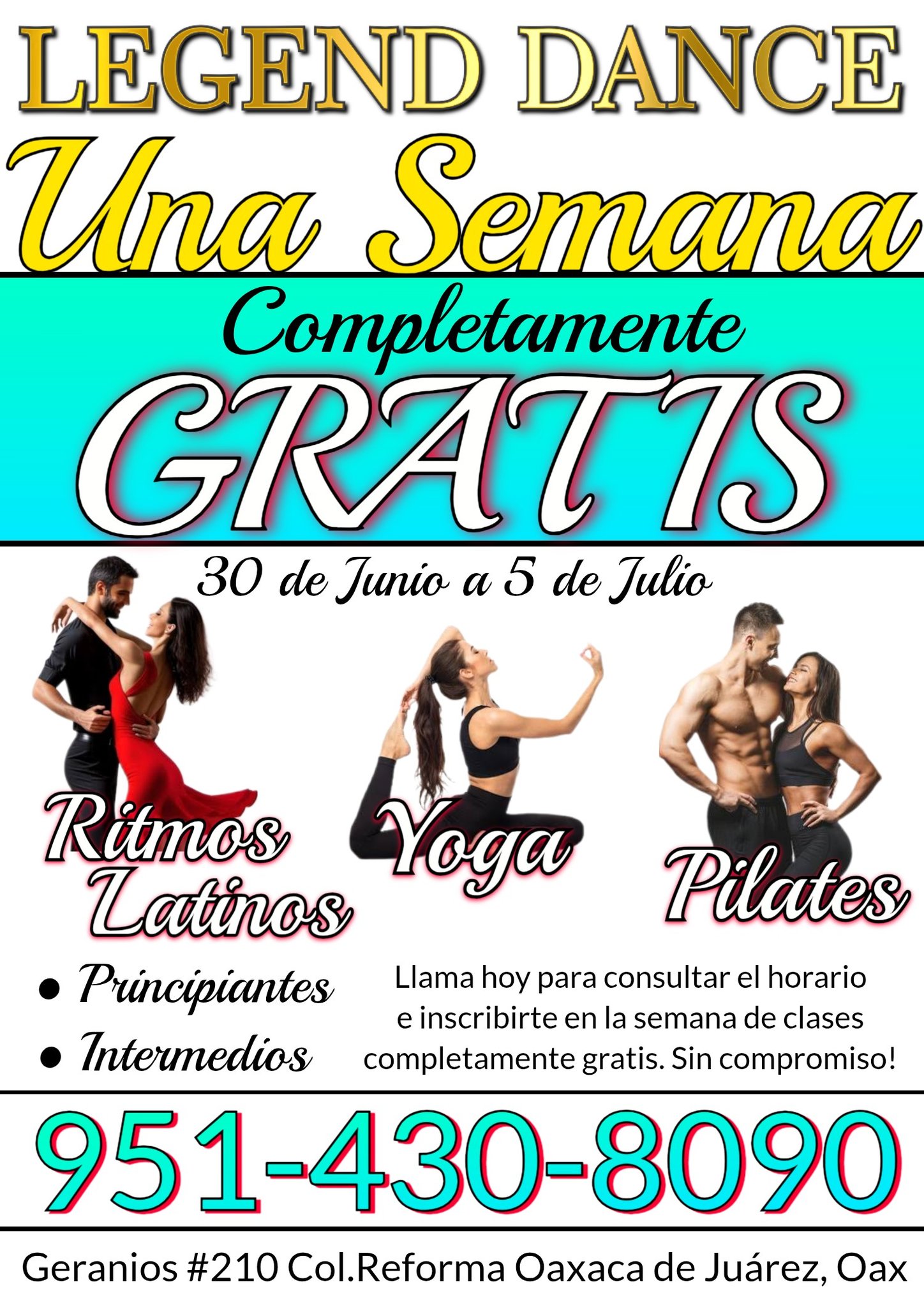 Una Semana Gratis Clases de Baile y Fitness