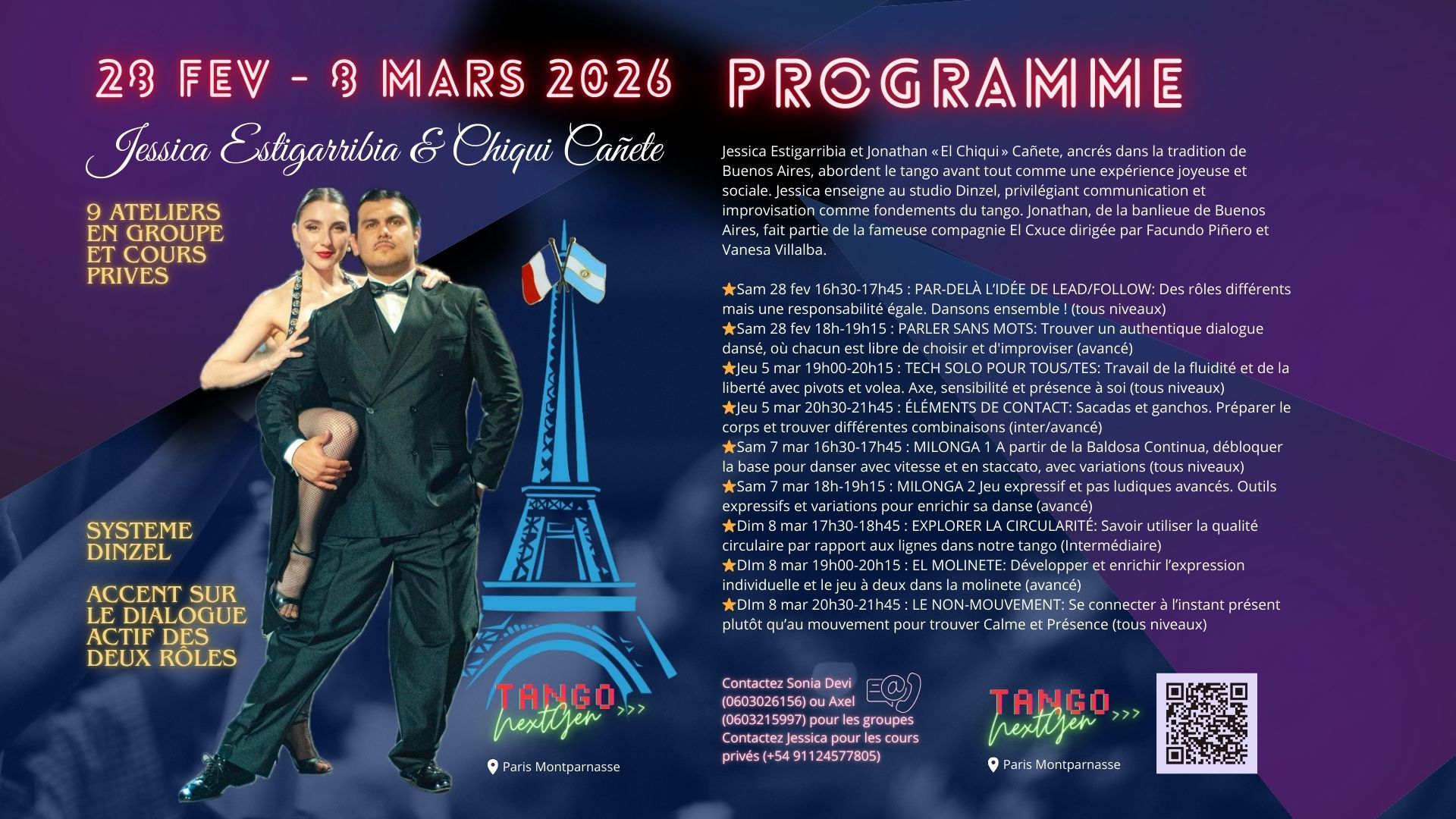 Jessica Estigarribia & Jonathan « El Chiqui » Cañete à Paris 🇦🇷💙🤍❤️🇫🇷