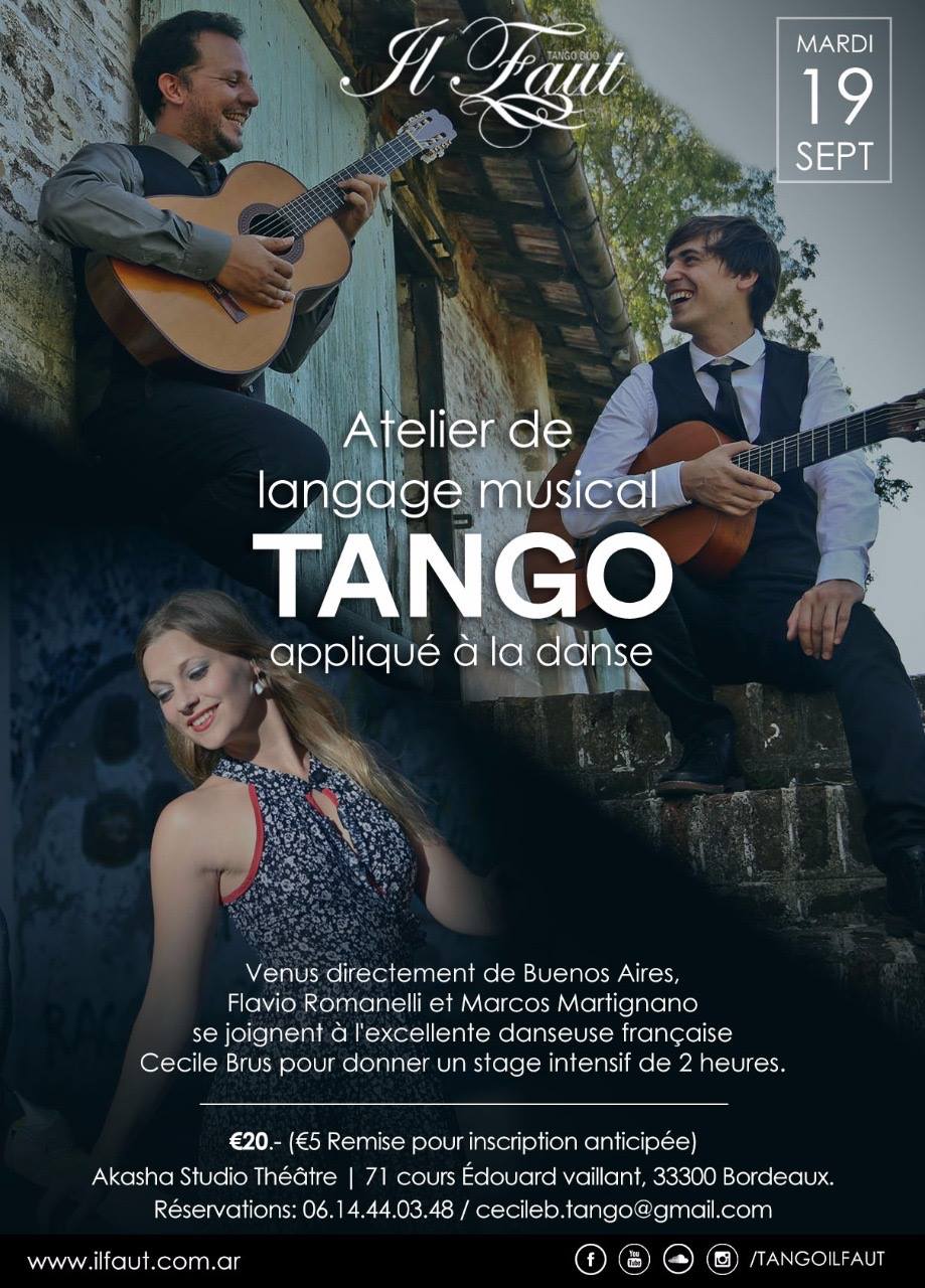 Stage de TANGO langage musical appliqué à la danse