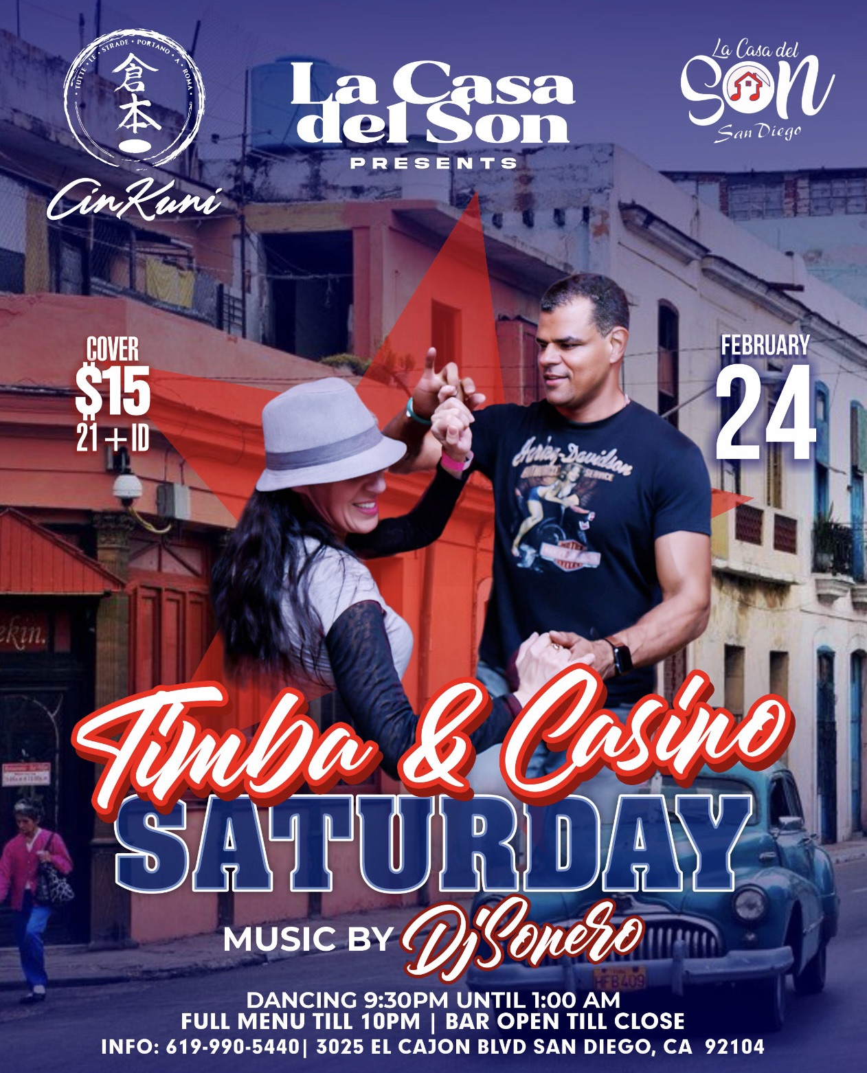 TIMBA & CASINO SATURDAY @ CINKUNI