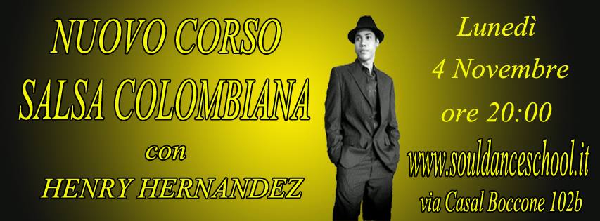 Salsa Colombiana Nuovo Corso con Henry Hernandez