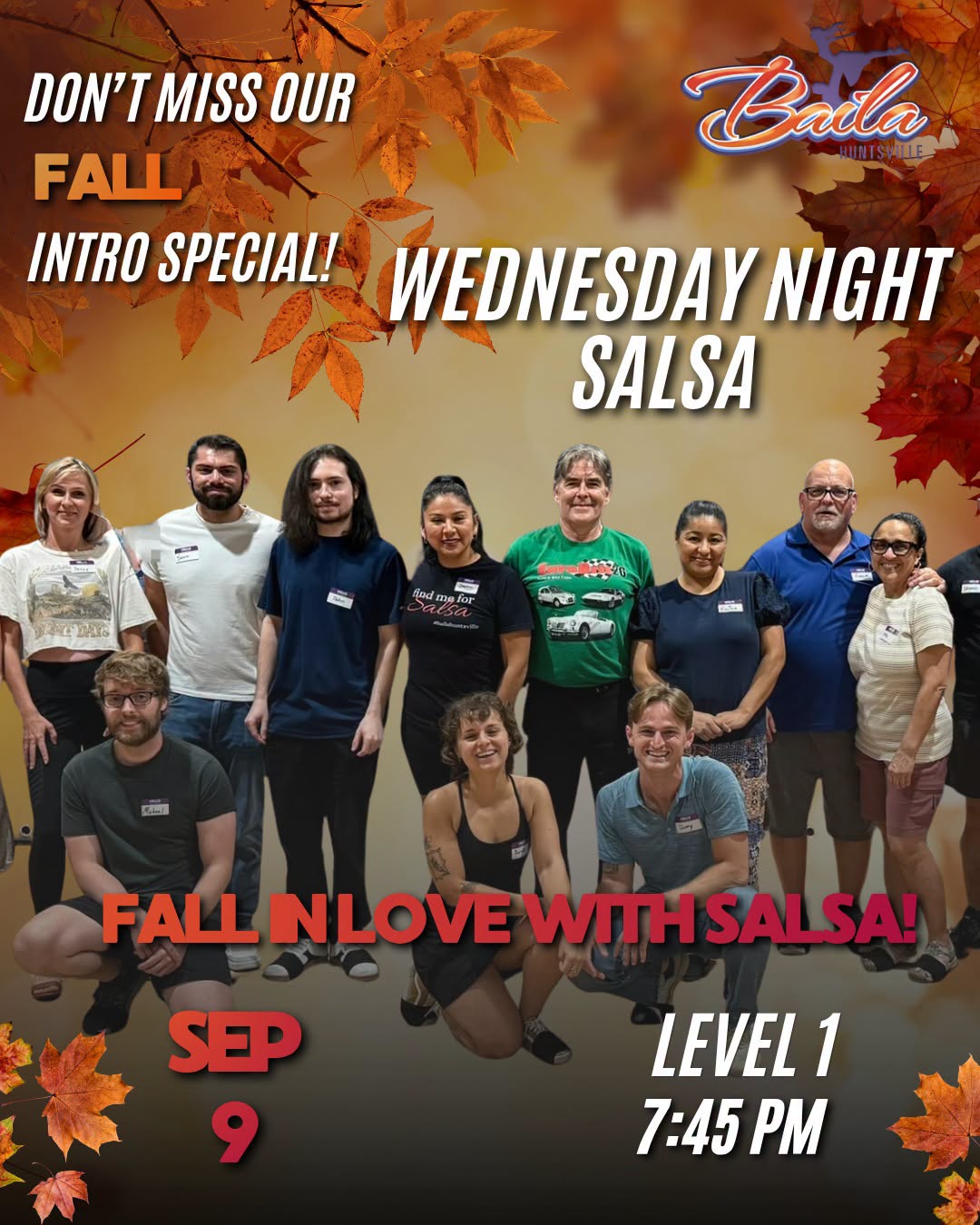 Wednesday Night Salsa! FALL in love with Salsa!🍂💃🔥