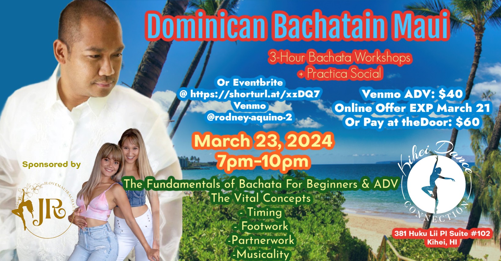Rodchata in Maui (Bachata Dominicana Workshops) First Time Ever!