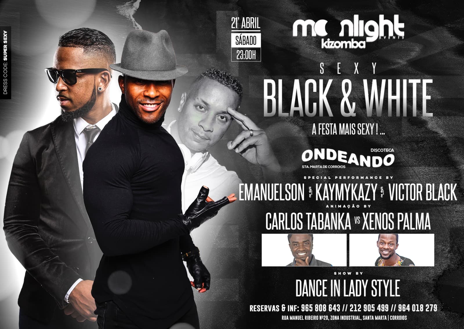 Moonlight Kizomba in "Sexy Black & White" 21 Abril Ondeando