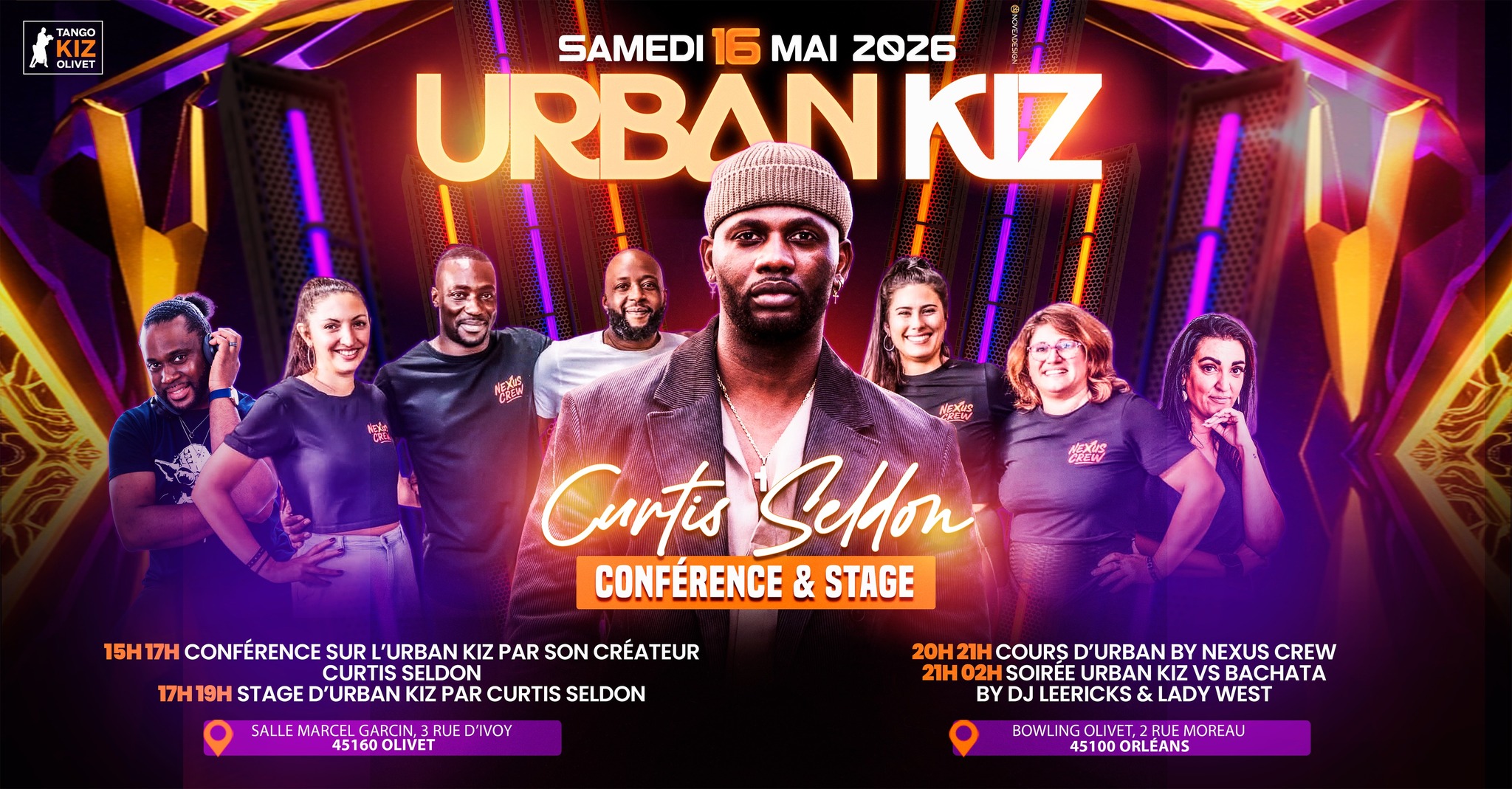 L’urban kiz : Conférence et stage par Curtis Seldon+ Nexus Crew