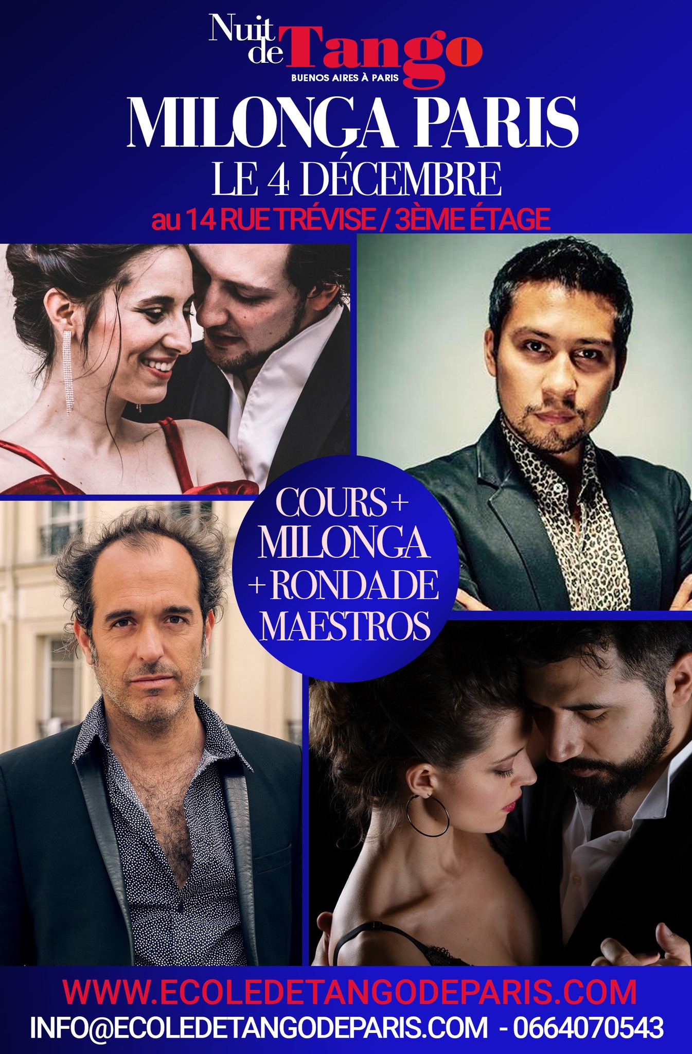 MILONGA PARIS Dj Octavio Fernandez Dimitris Biskas Mariana Patsarika Andres Molina Natcha Lockwood