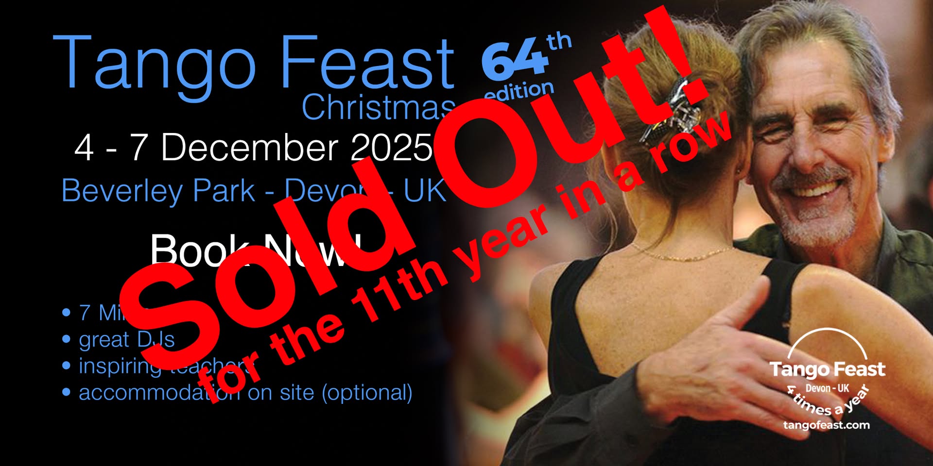 Tango Feast Christmas 4-7 December 2025 Devon England - Registration open