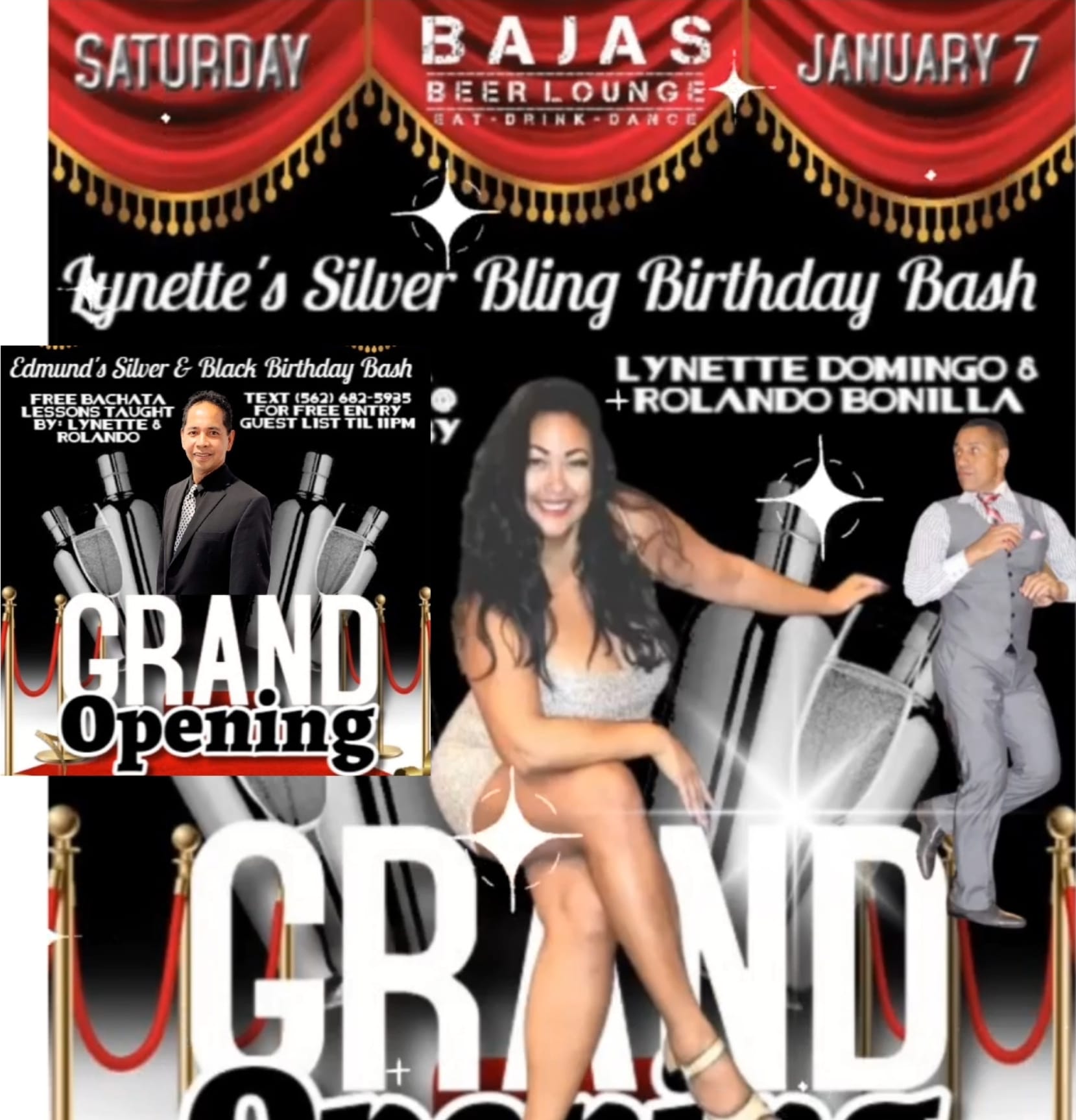 Lynette & Edmund's Silver, Black & Bling Birthday Celebration