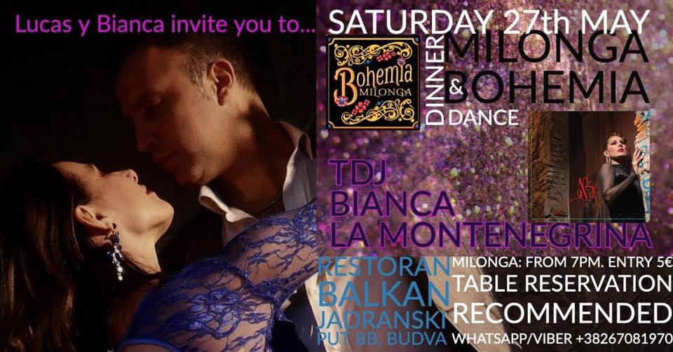 Bohemia milonga in Budva, May edition
