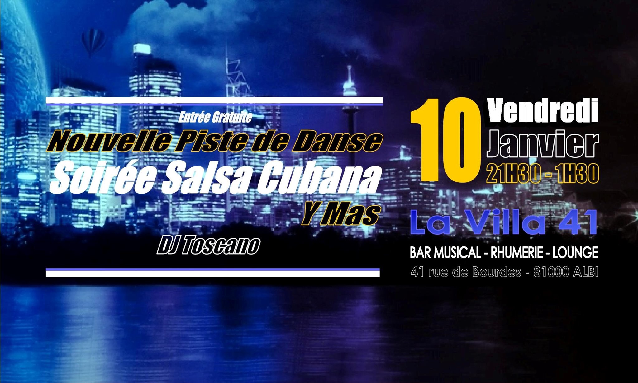 Soirée Latino à La VIlla 41 à Albi