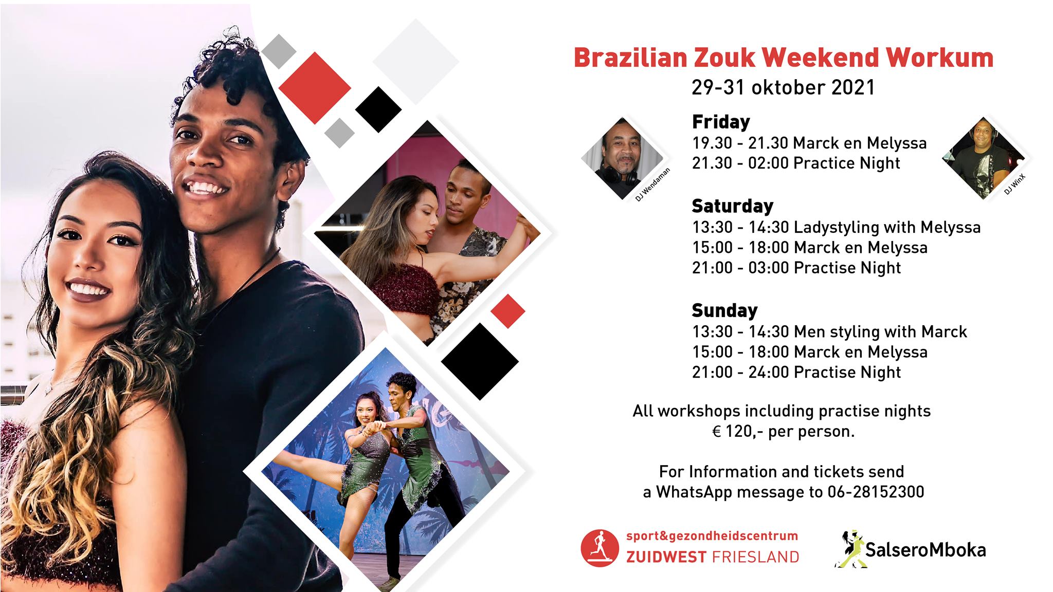 Brazilian Zouk Weekend in Workum with Marck and Melyssa