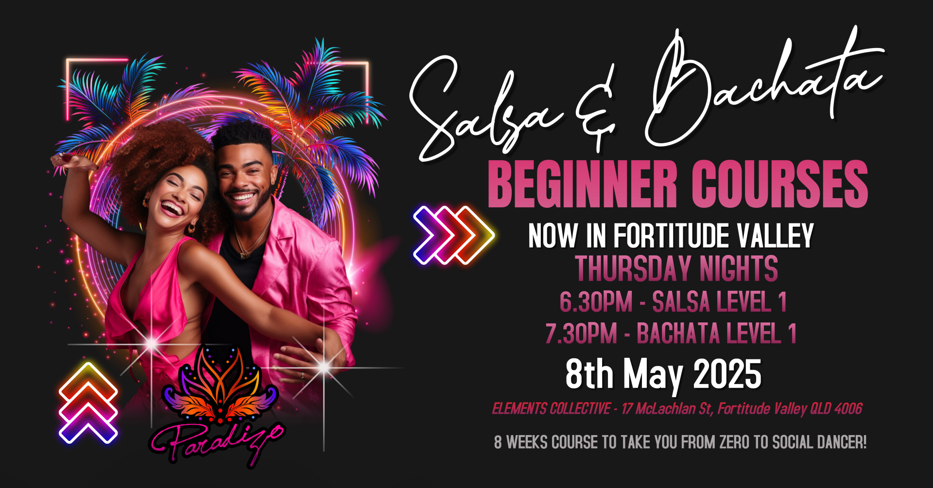 NEW Salsa and Bachata 8 Week Courses - Starting 8th May