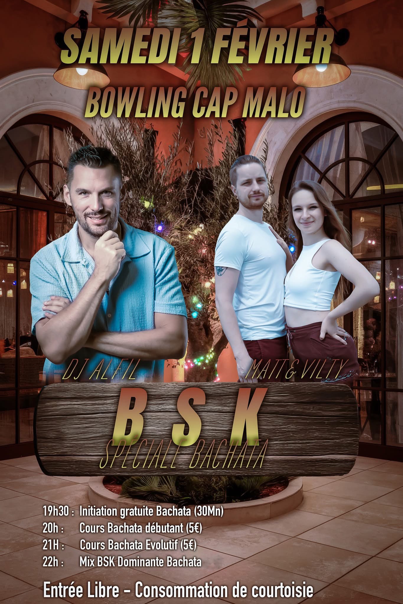 CAP MALO : Soirée BSK dominante Bachata avec Matt & Vilty Mix DJ Alfil