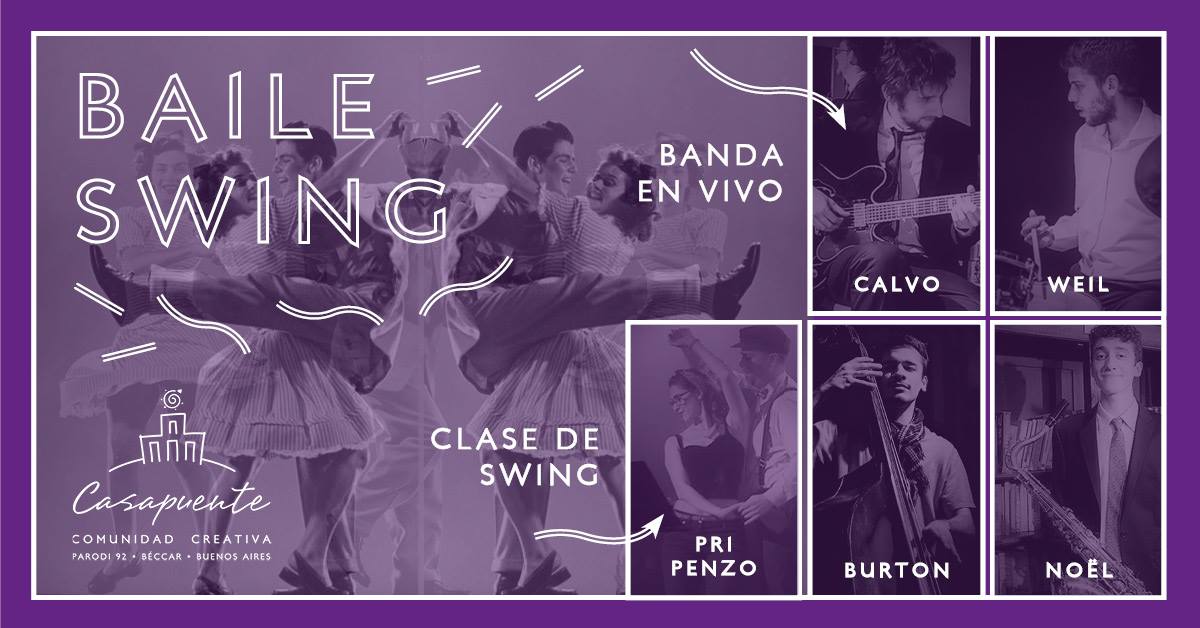 Baile Swing! (clase+banda en vivo) en Casapuente
