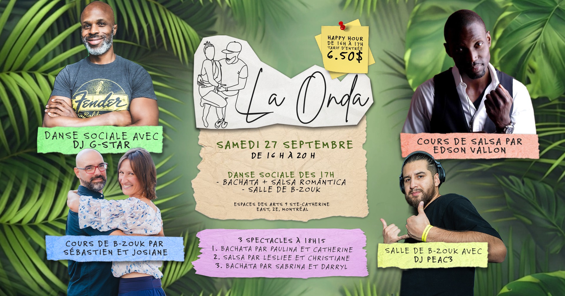 La Onda Social - 27 septembre (Salsa et B-Zouk) 💚✨