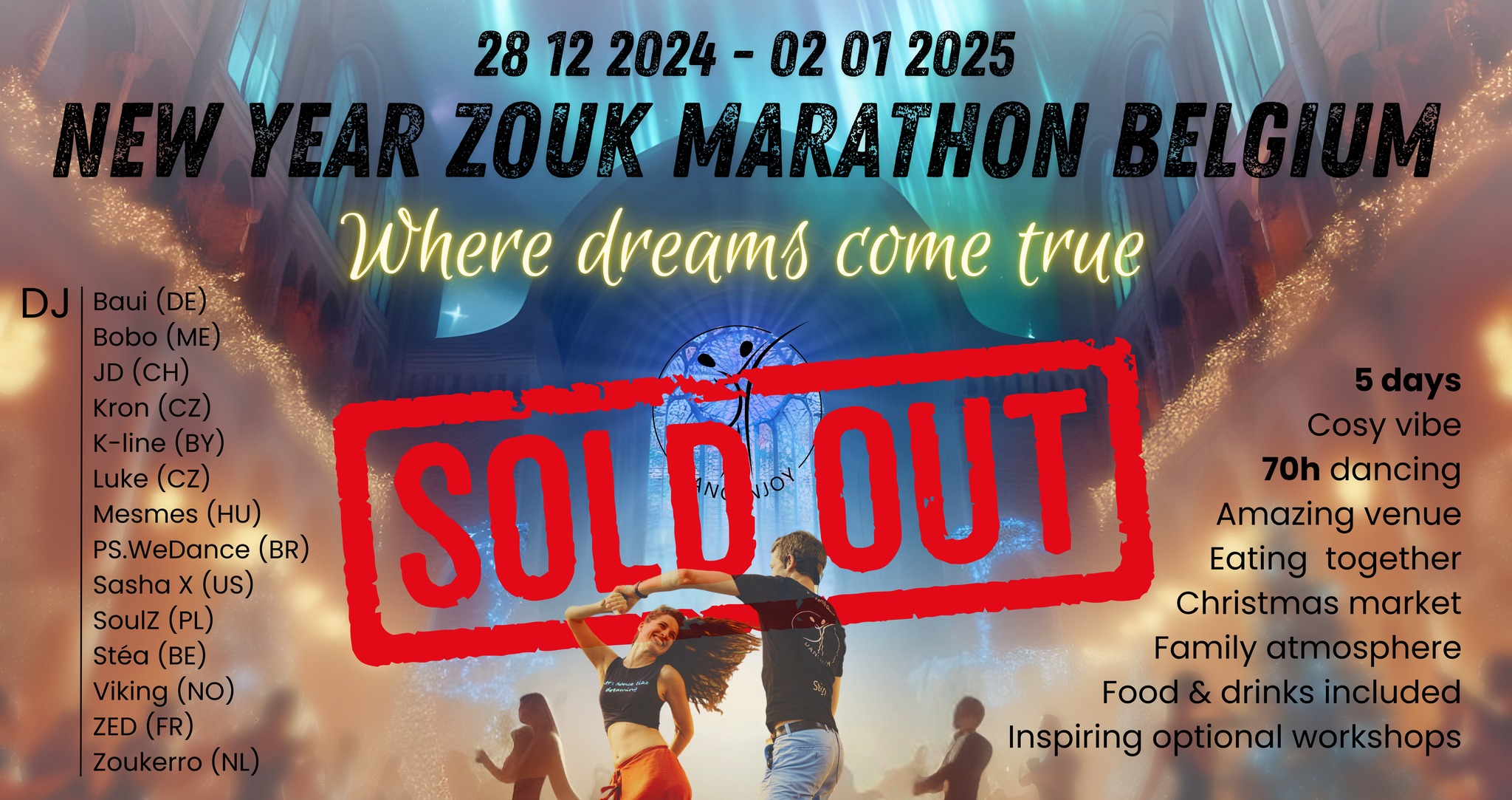 New Year Zouk Marathon Belgium 5 days