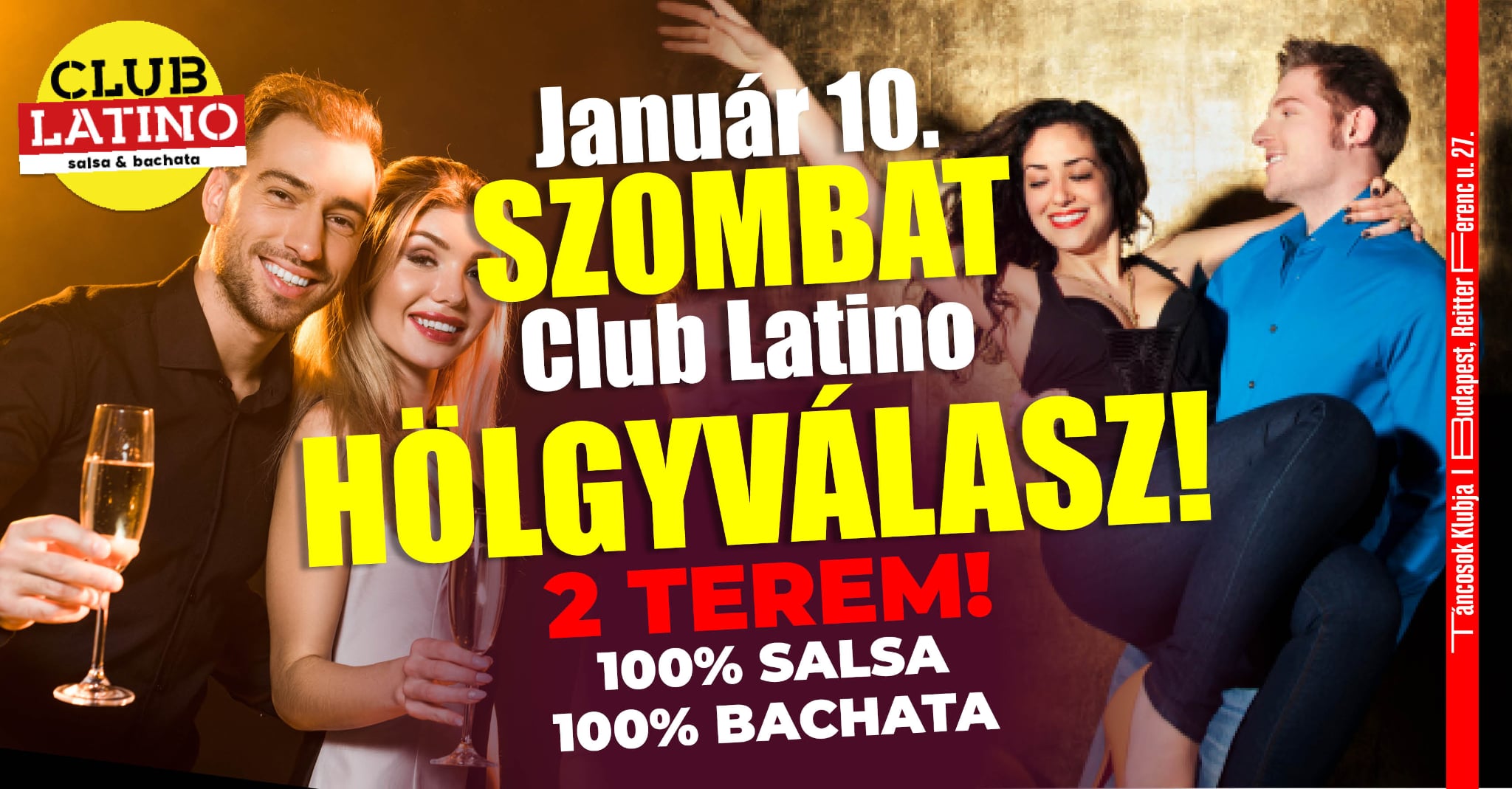 Club Latino Hölgyválasz! 2 termes buli: salsa & bachata + workshop