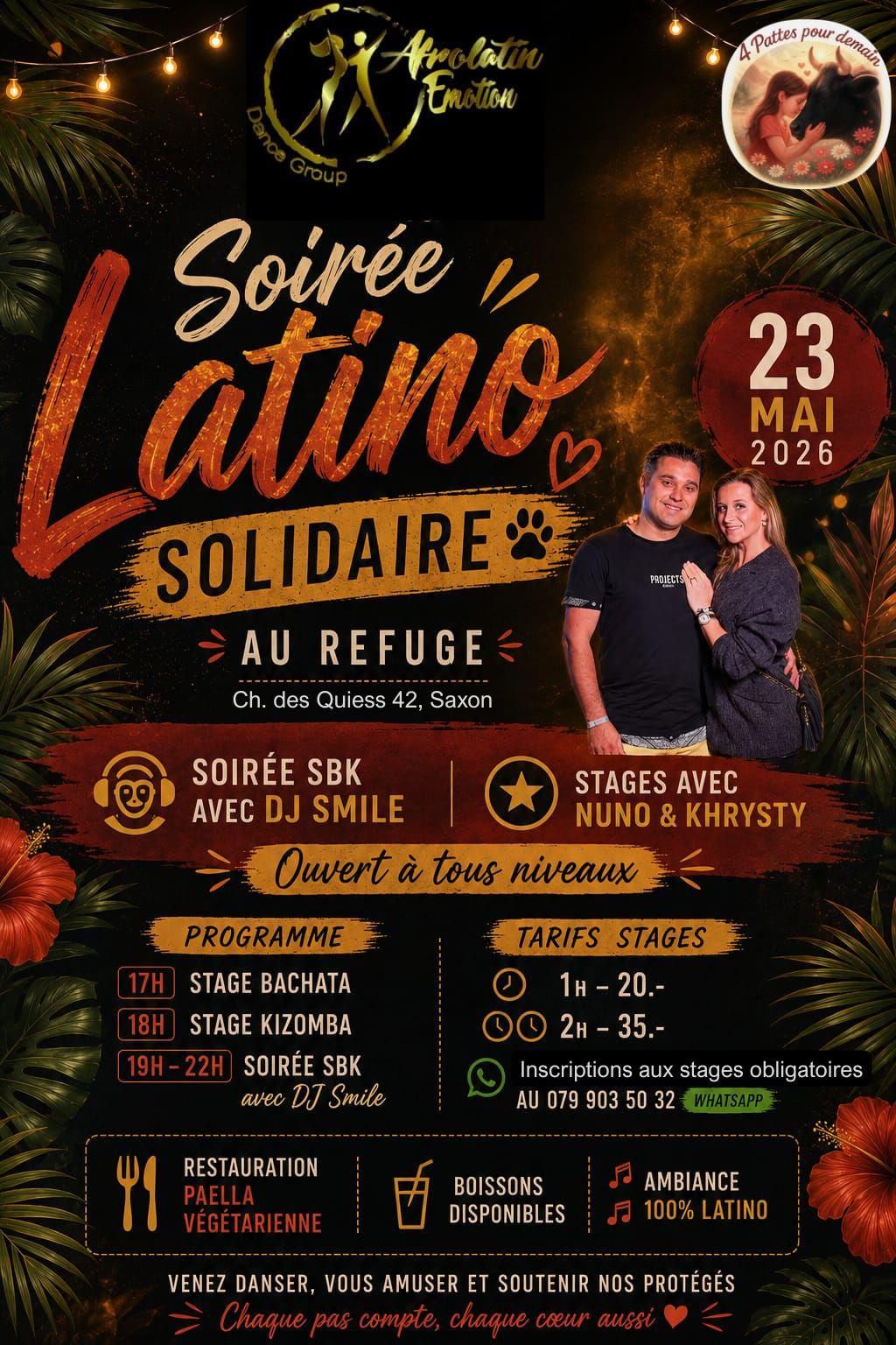 💃✨ SOIRÉE LATINO SOLIDAIRE ✨🐾