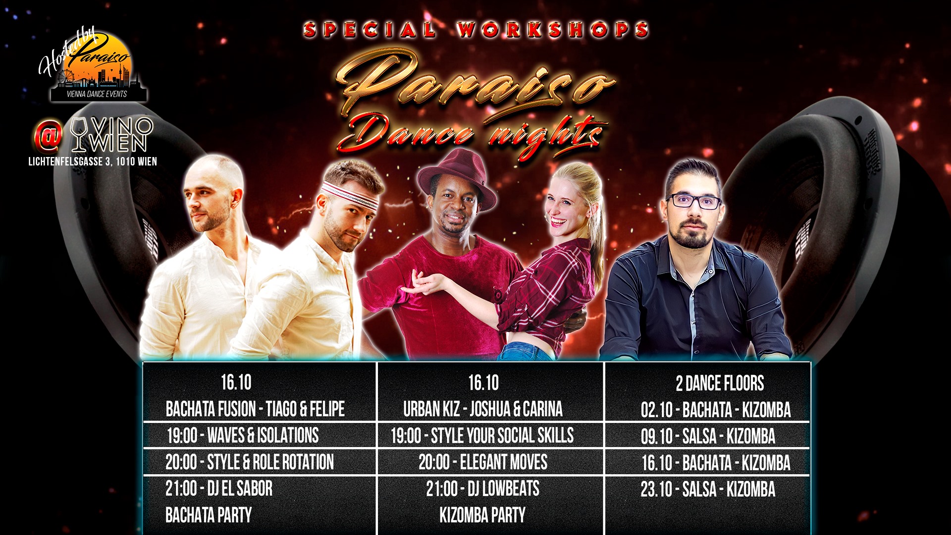 Saturday Paraiso dance nights