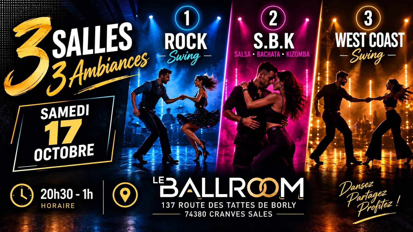 SOIRÉE ROCK N SWING S.B.K WEST COAST 3 SALLES & 3 AMBIANCES