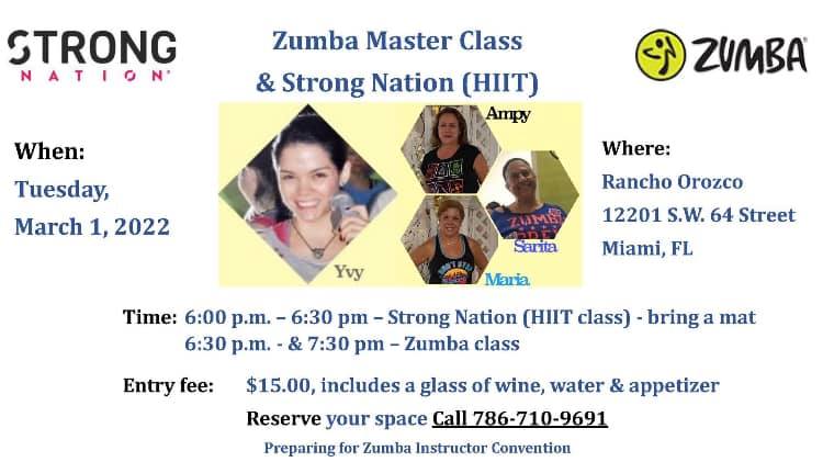 ZUMBA MASTER CLASS & STRONG NATION (HIIT)