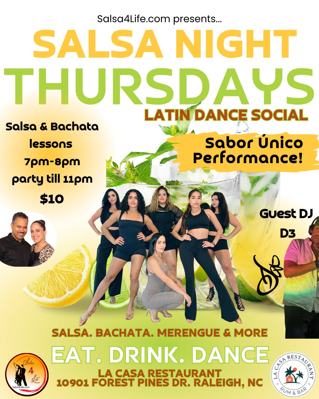Salsa Night Thursdays - Special Dance Performance by Sabor Unico!