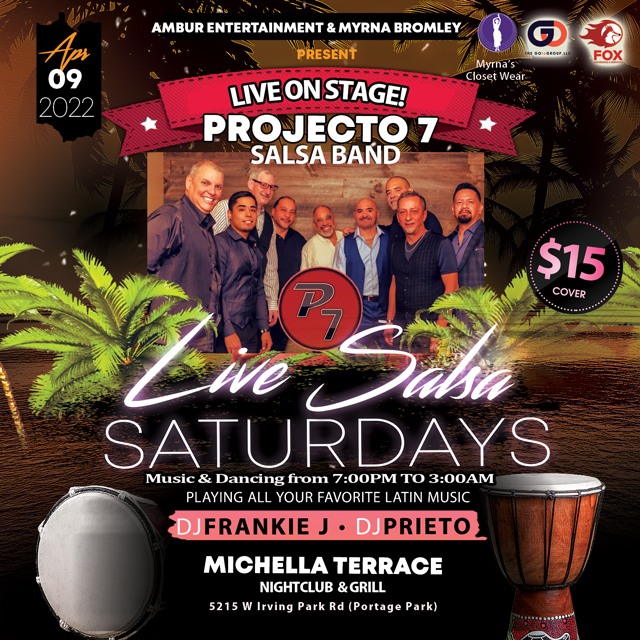 Live Salsa Saturday Featuring: Projecto 7 Salsa Band