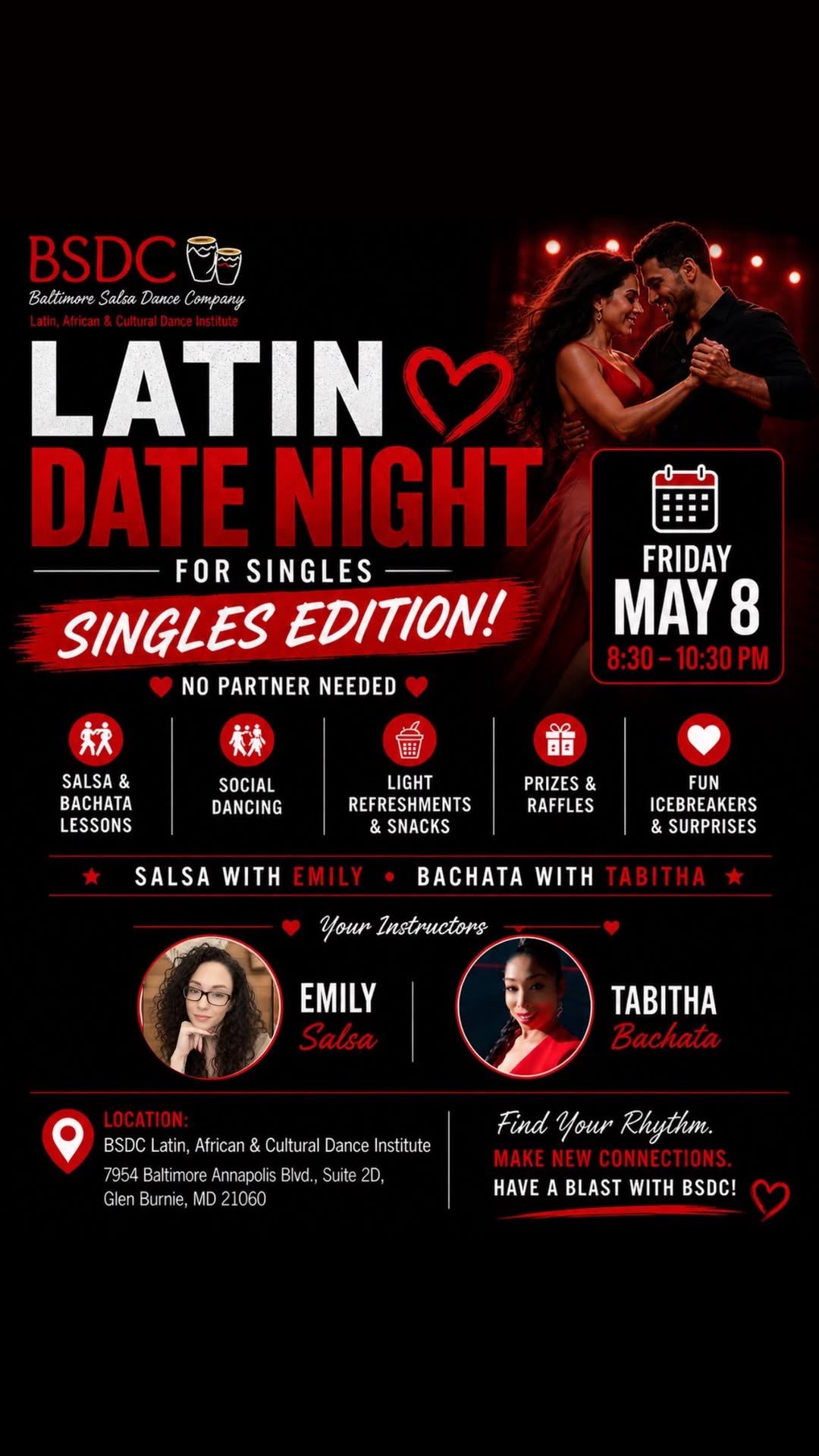 BSDC 2nd Fridays Latin Singles Night With Speed Dating, Salsa & Bachata