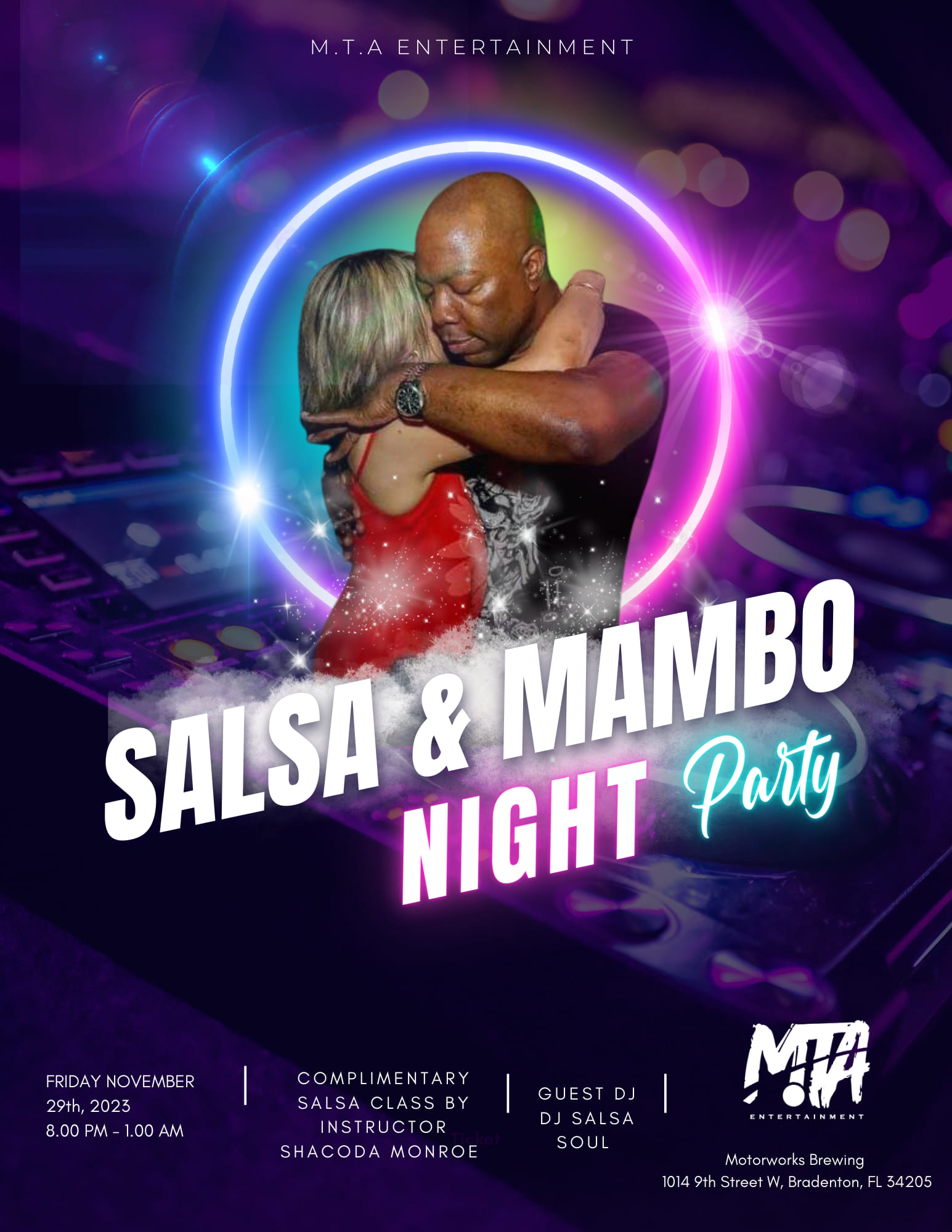 Salsa & Mambo Night party featuring guest DJ SalsaSoul at Motorworks Brewing
