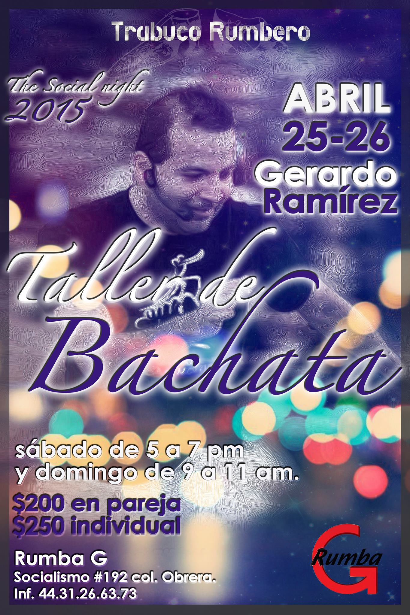 Taller de Bachata: musicalidad, estilo dominicano y sensual. 4 horas.